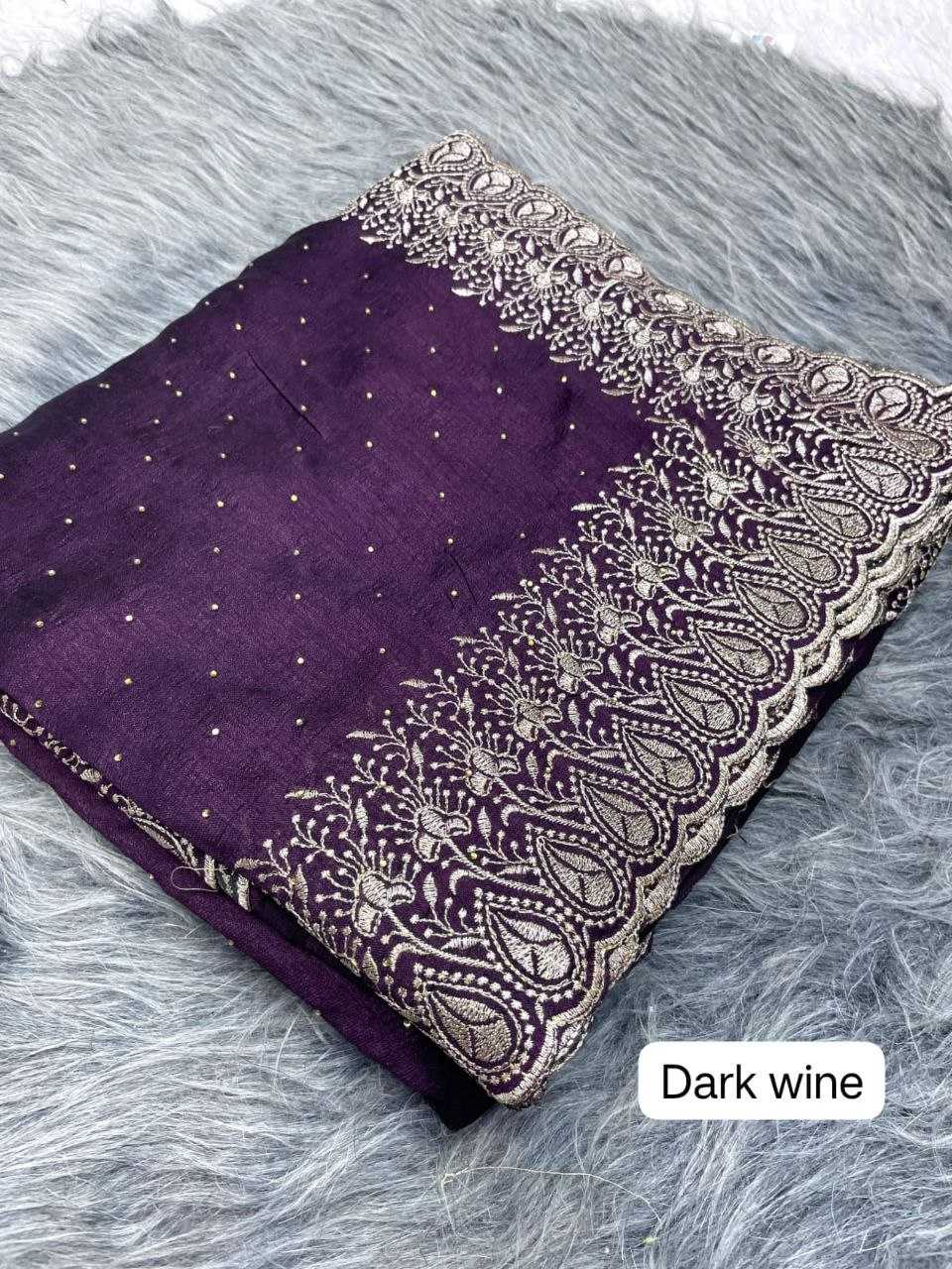 YNF VICHITRA SILK RIN143 420 SAREES WHOLESALE ZARI BORDER SILK EMBROIDERED SAREES MANUFACTURER