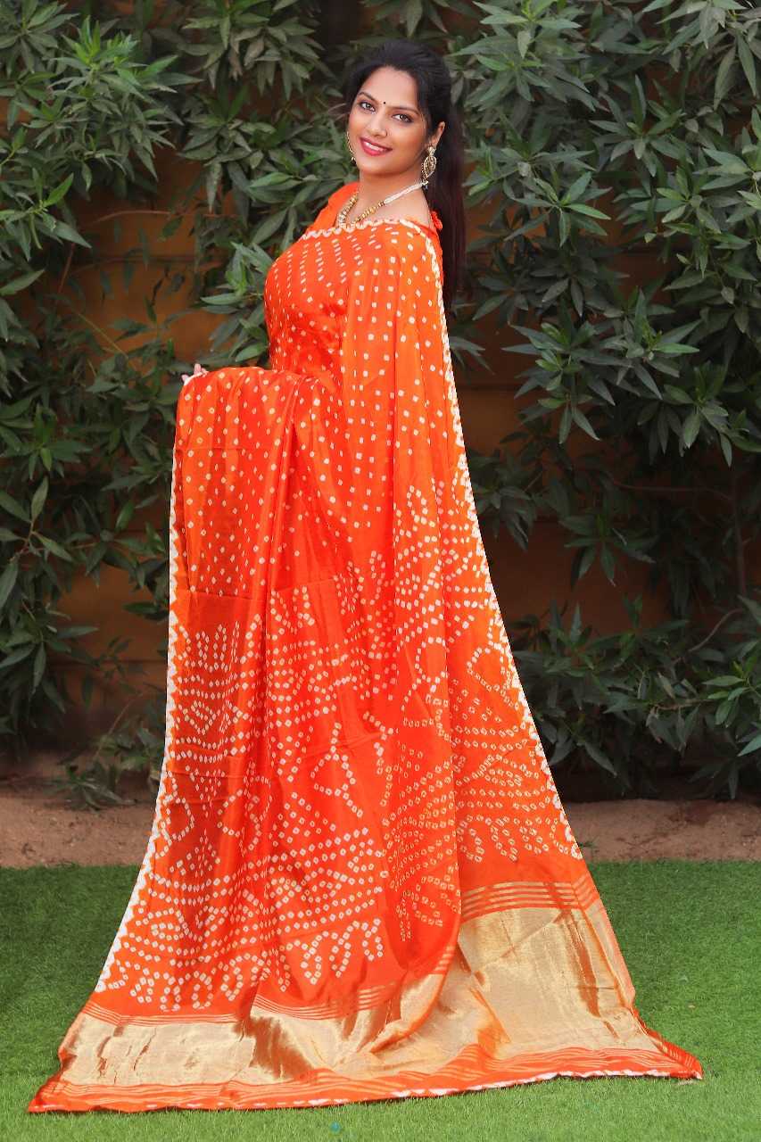 YNF BANDHANI SILK RIN144 SUHASINI SAREES WHOLESALE GAJJI MODAL BANDHANI BANDHEJ SILK BANDHANI SAREES MANUFACTURER