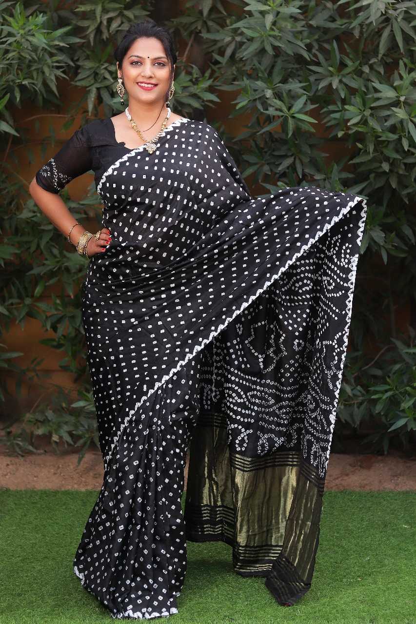 YNF BANDHANI SILK RIN144 SUHASINI SILK SAREES WHOLESALE BANDHANI GAJJI MODAL SILK SAREE FOR WEDDING SAREES MANUFACTURER