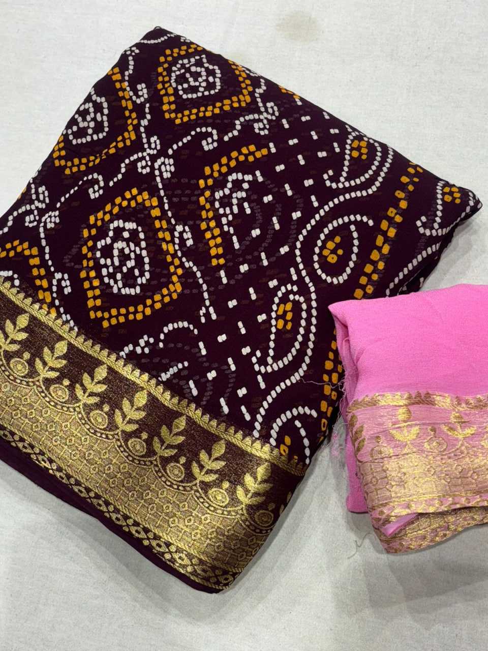 YNF BANDHANI SILK RIN152 NSD93 WHOLESALE TRADITIONAL FESTIVEL SAREE MANUFACTURER