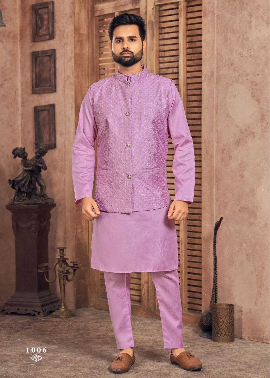 YNF BANGLORI SILK KESH246 MANYAVAR V-2 WHOLESALE MENS WEAR PATHANI SUIT SILK KURTA MANUFACTURER