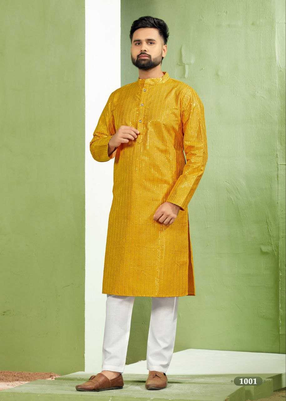 YNF BANGLORI SILK KESH246 ROYAL MEN V-6 MENS WEAR WHOLESALE SILK KURTA EMBROIDERED KUTRA PAJAMA MANUFACTURER