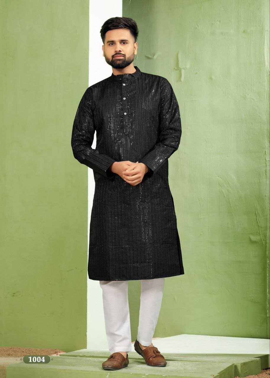 YNF BANGLORI SILK KESH246 ROYAL MEN V-6 MENS WEAR WHOLESALE SILK KURTA EMBROIDERED KUTRA PAJAMA MANUFACTURER