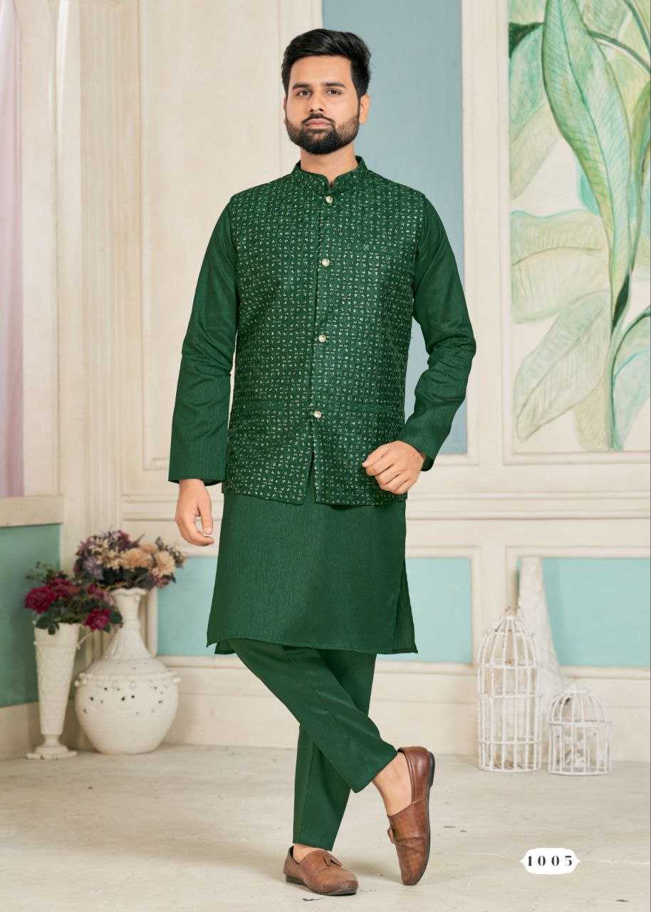 YNF BANGLORI SILK KESH246 SWAYAMVAR WHOLESALE MENS WEAR PATHANI SUIT SILK KURTA MANUFACTURER