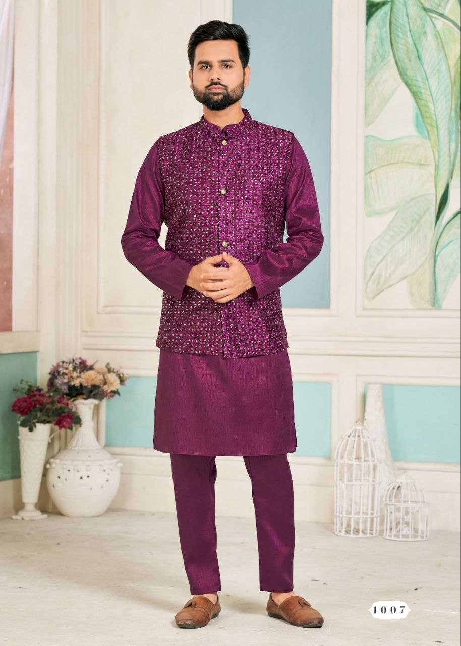 YNF BANGLORI SILK KESH246 SWAYAMVAR WHOLESALE MENS WEAR PATHANI SUIT SILK KURTA MANUFACTURER