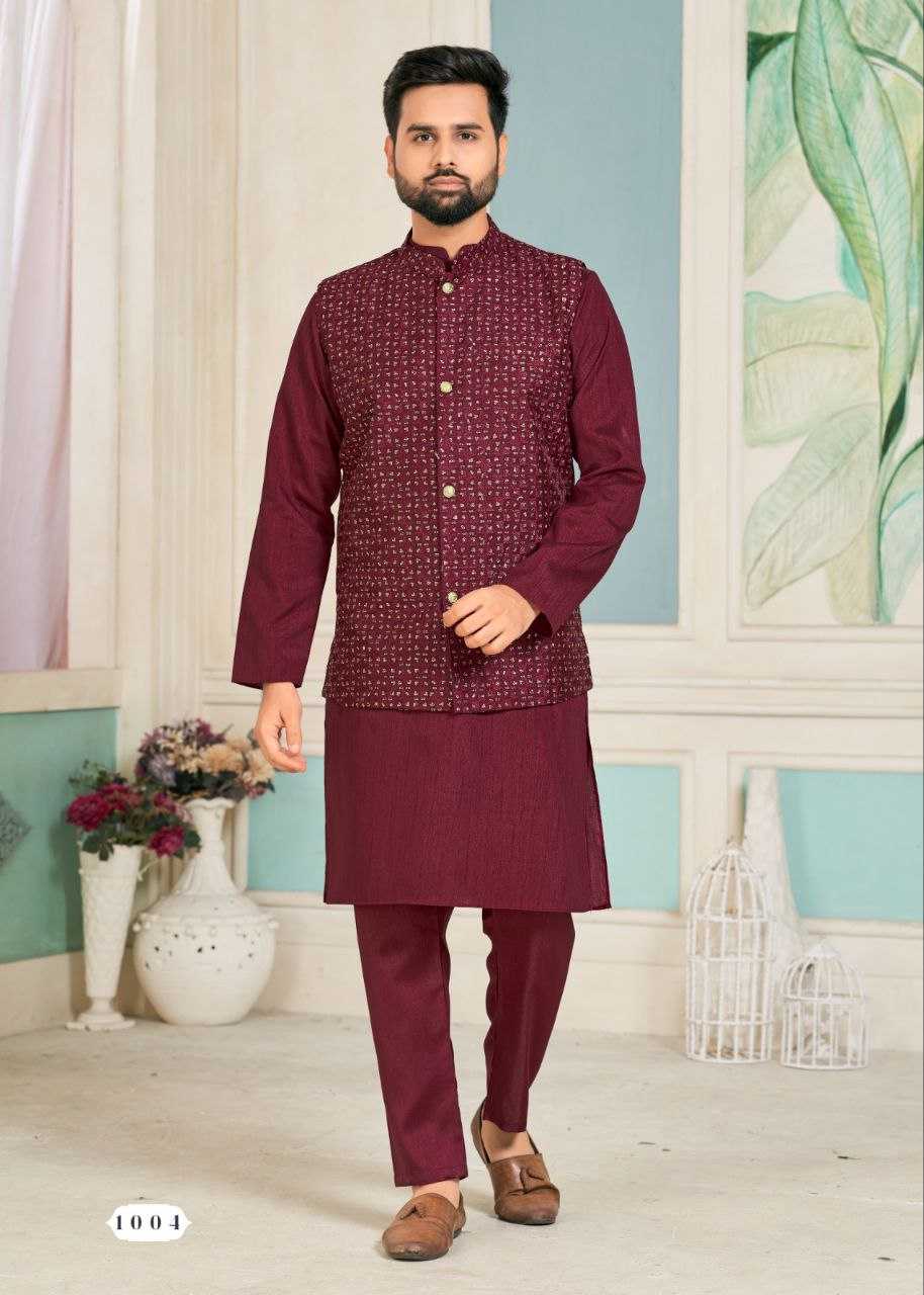 YNF BANGLORI SILK KESH246 SWAYAMVAR WHOLESALE MENS WEAR PATHANI SUIT SILK KURTA MANUFACTURER