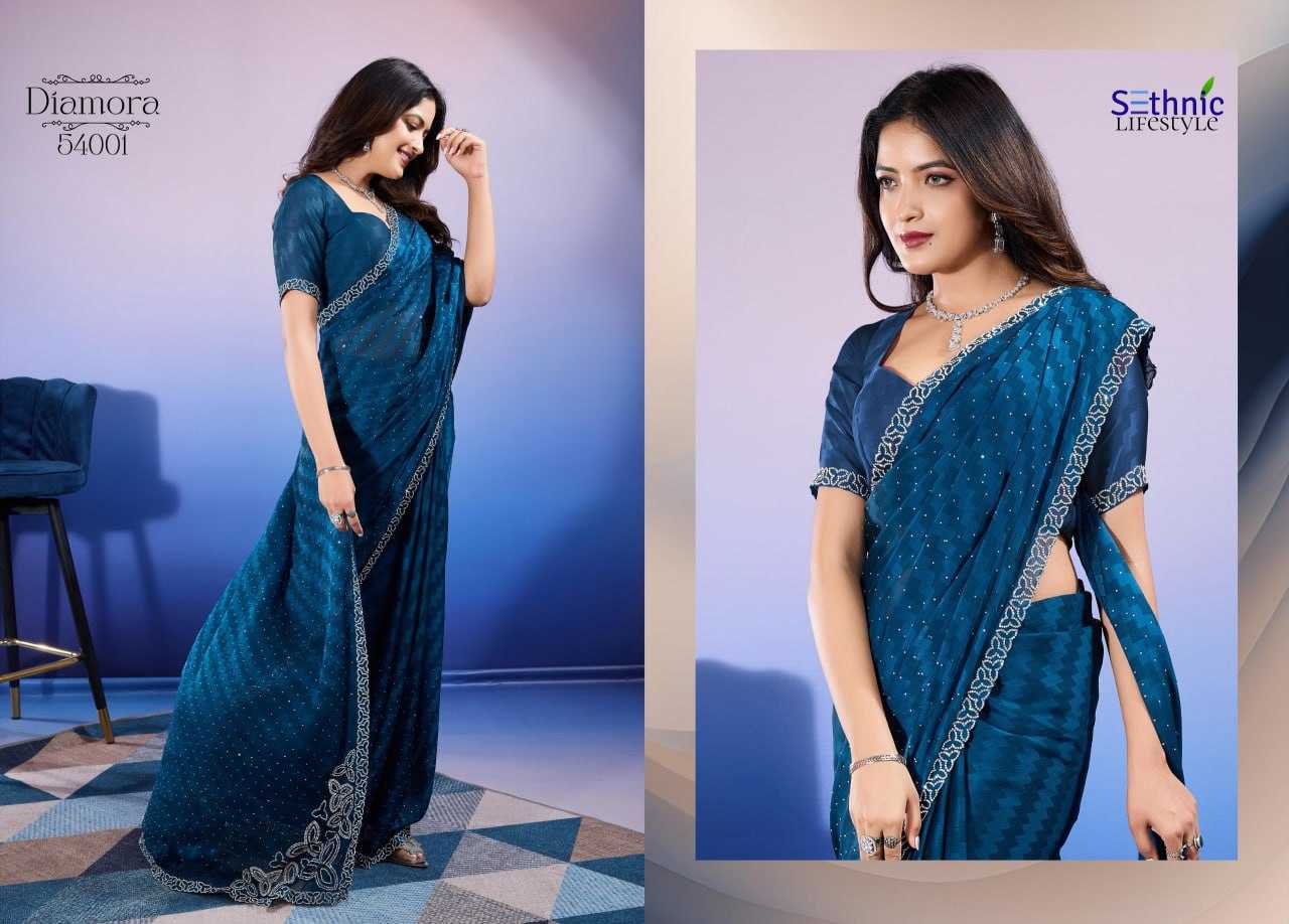 YNF CHIFFON Sethnic Lifestyle KESH113  Diamore CLOTHING BRANDS WHOLESALE SAREES MANUFACTURER