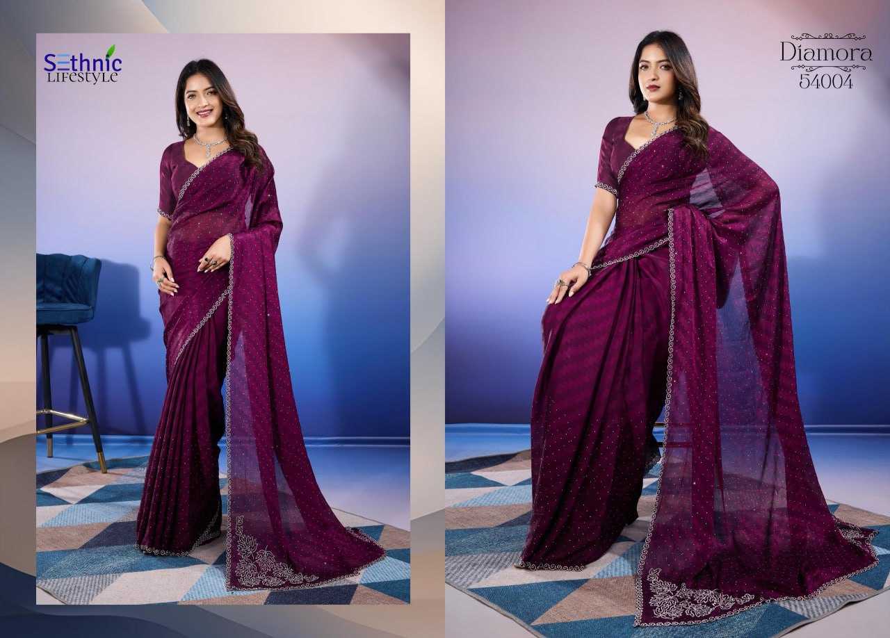 YNF CHIFFON Sethnic Lifestyle KESH113  Diamore CLOTHING BRANDS WHOLESALE SAREES MANUFACTURER