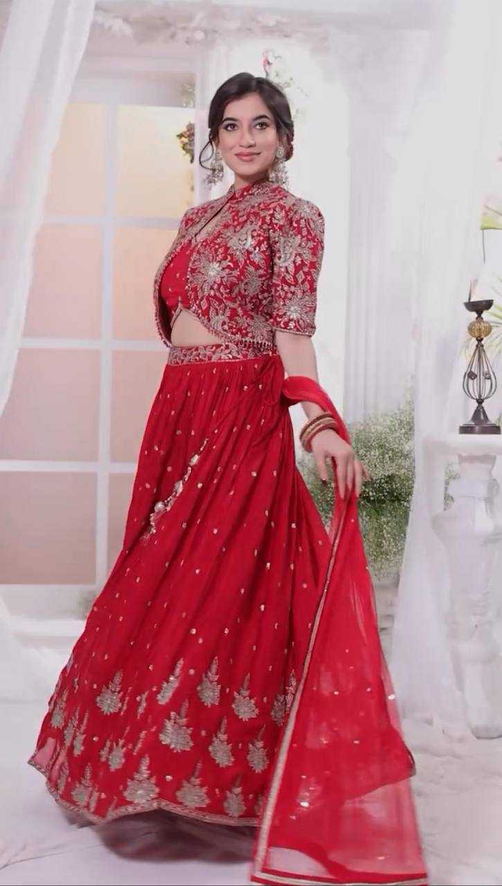 YNF CHINON KESH120 208 LEHENGAS WHOLESALE DESIGNER WEDDING EMBROIDERED JACKET STYLE SEQUINS LEHENGAS MANUFACTURER