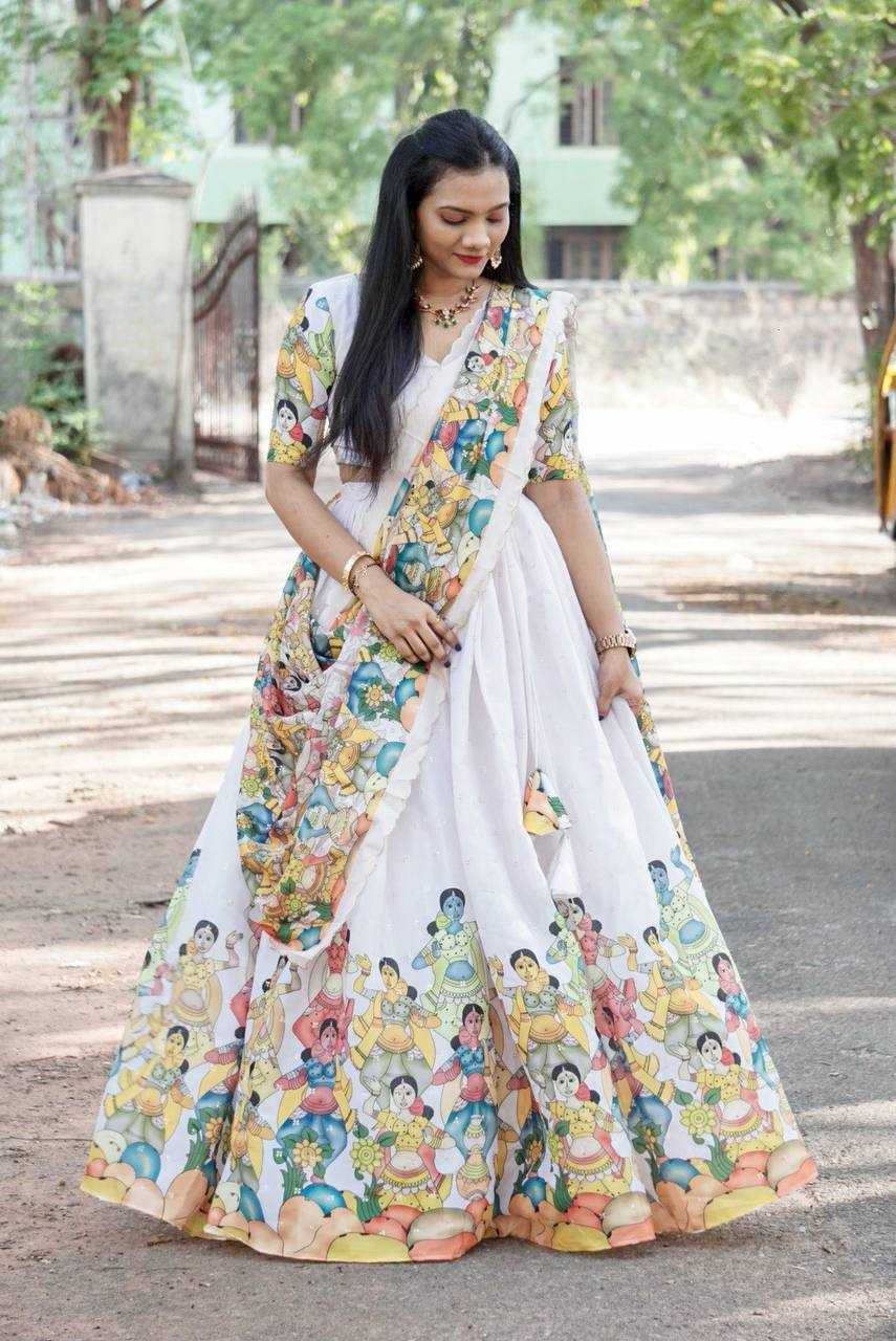 YNF CHINON KESH163 51 LEHENGAS WHOLESALE KALAMKARI TRADITIONAL PRINTED LEHENGAS MANUFACTURER