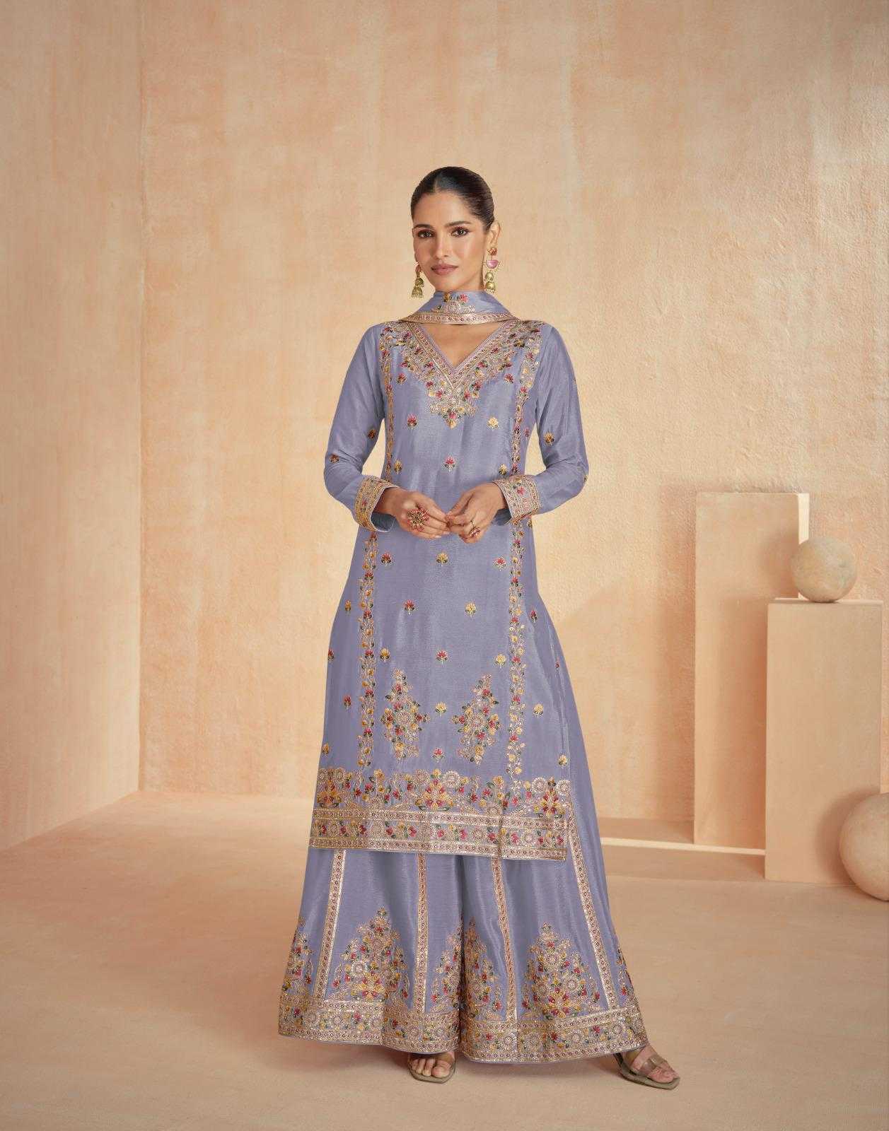 YNF CHINON SILK AASHIRWAD KESH233 RINAAZ CLOTHING BRANDS WHOLESALE SUITS MANUFACTURER