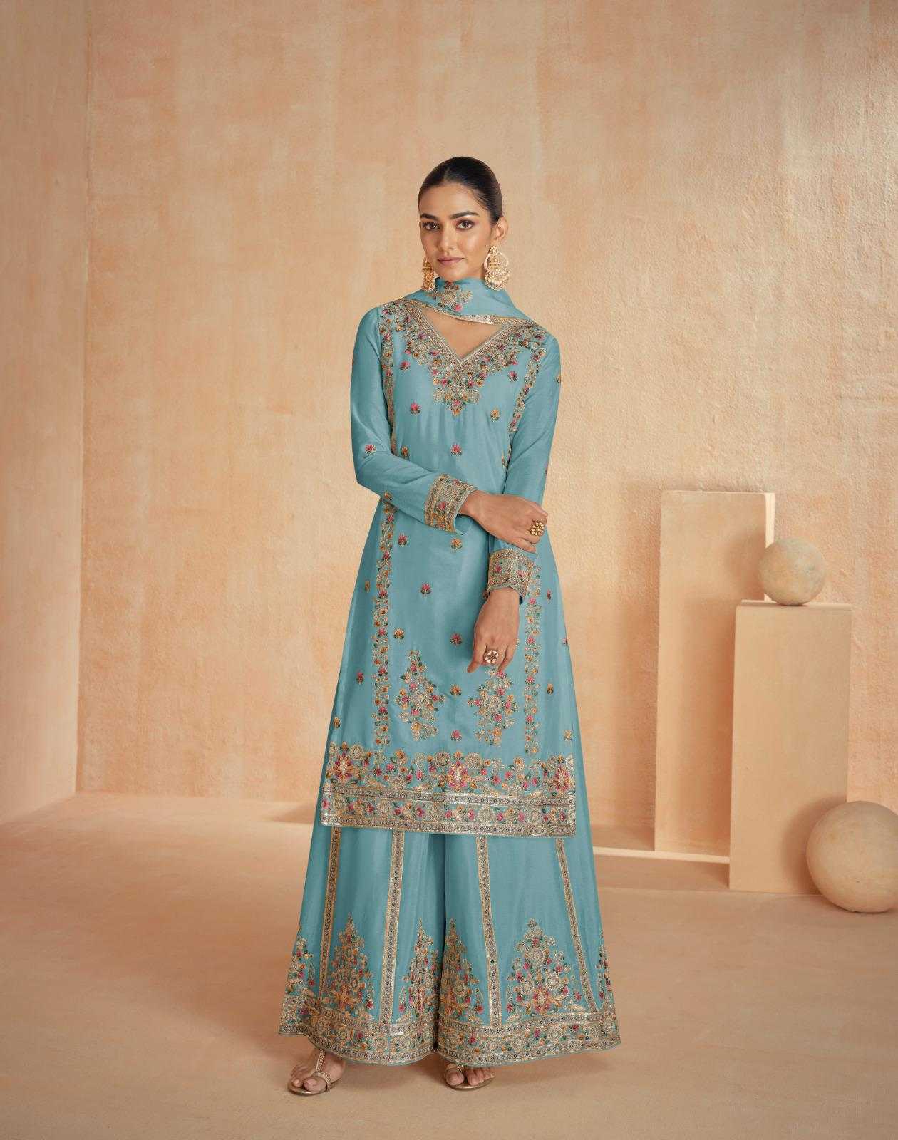 YNF CHINON SILK AASHIRWAD KESH233 RINAAZ CLOTHING BRANDS WHOLESALE SUITS MANUFACTURER