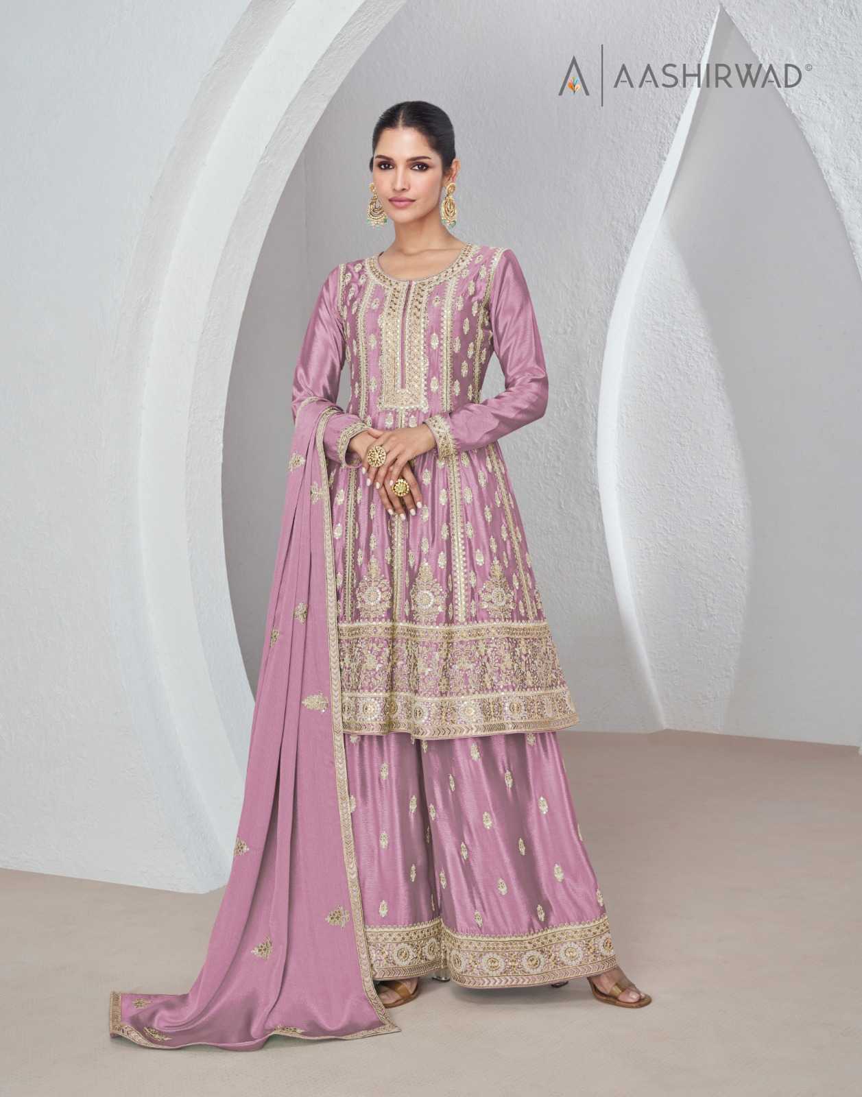YNF CHINON SILK AASHIRWAD KESH233 SAJDA CLOTHING BRANDS WHOLESALE SUITS MANUFACTURER