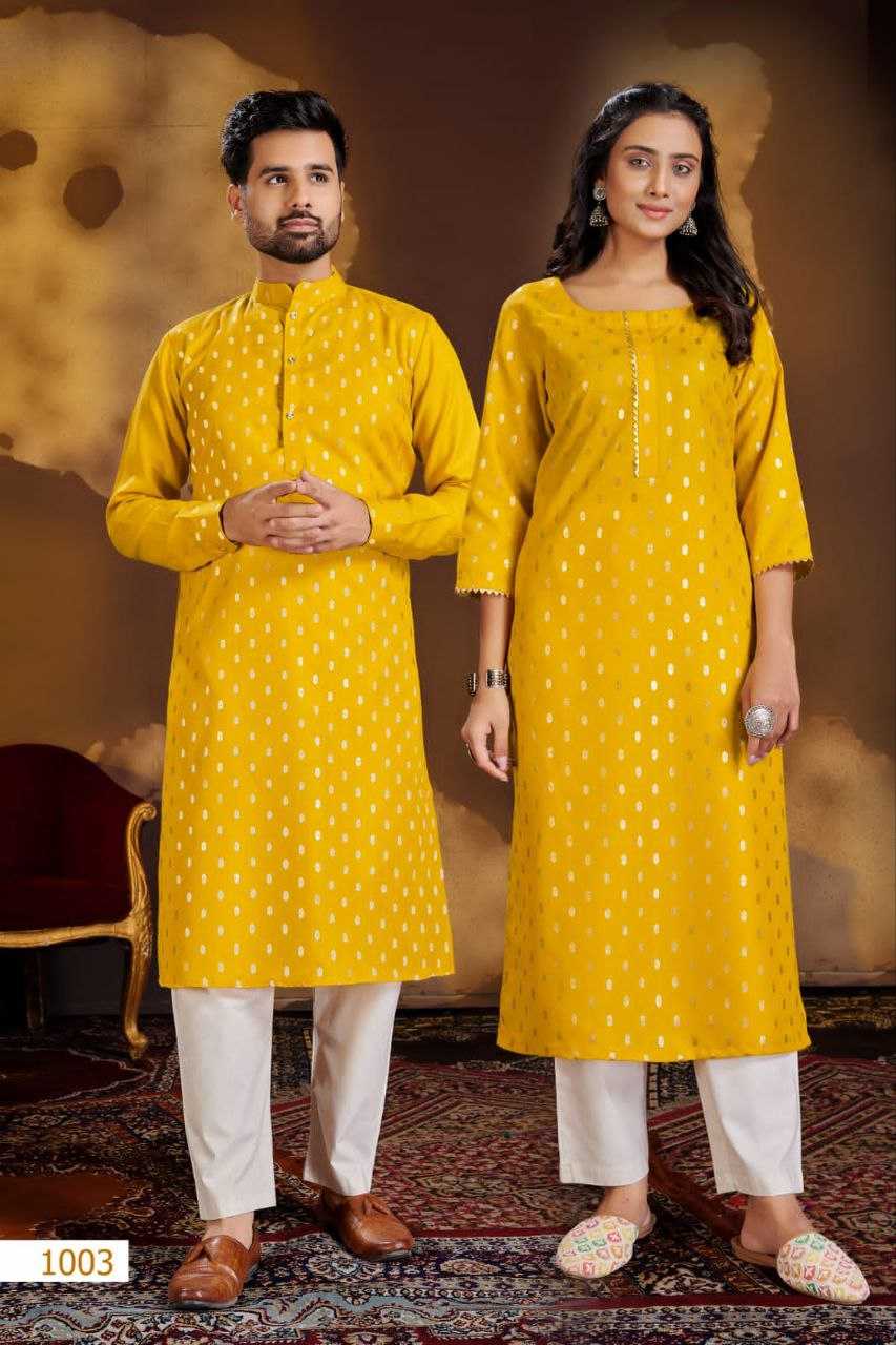 YNF COTTON KESH246 Couple Dream COUPLE WEAR WHOLESALE MENS KURTA PAYJAM & FEMALE KURTIS BOTTOM MANUFACTURER