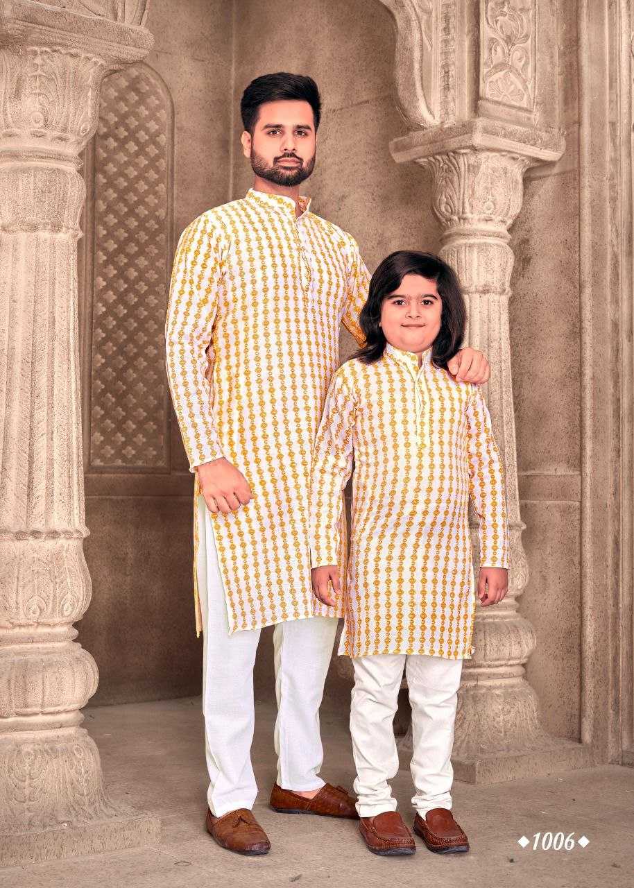 YNF COTTON KESH246  V-3 MENS WEAR WHOLESALE FATHER SON COMBO WEARS MANUFACTURER