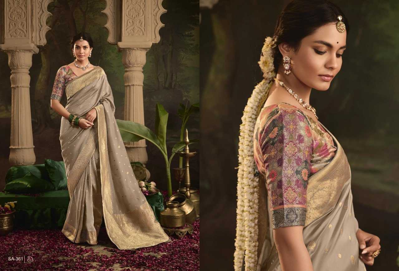 YNF CRAPE SILK KIMORA KESH235 RAAS CLOTHING BRANDS WHOLESALE SAREE MANUFACTURER