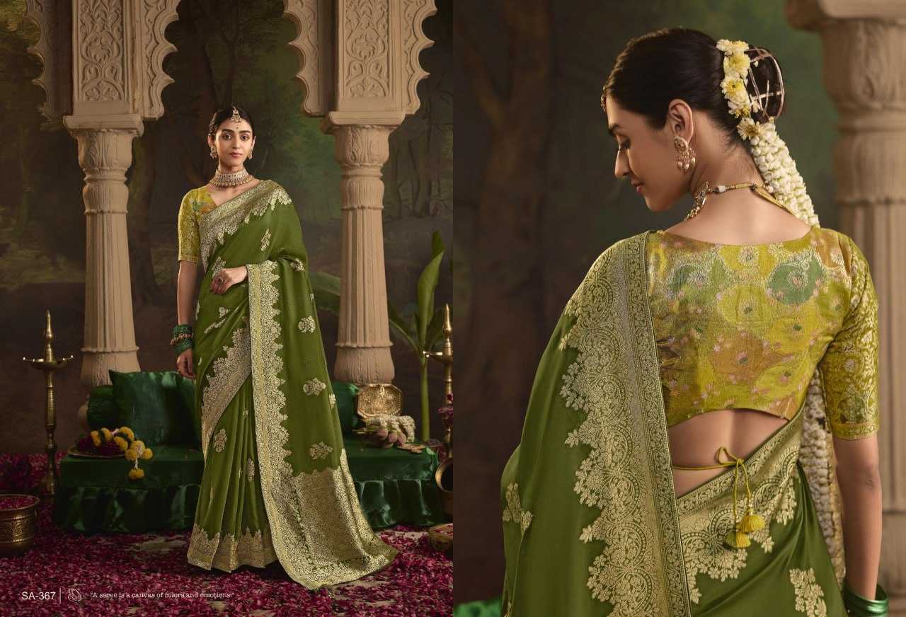 YNF CRAPE SILK KIMORA KESH235 RAAS CLOTHING BRANDS WHOLESALE SAREE MANUFACTURER