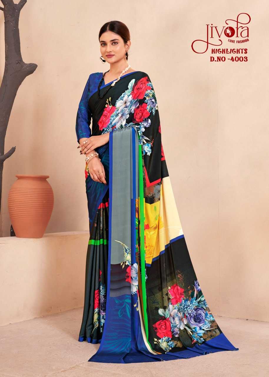 YNF CREPE SILK JIVORA KESH113 Highlight CLOTHING BRANDS WHOLESALE SAREES MANUFACTURER