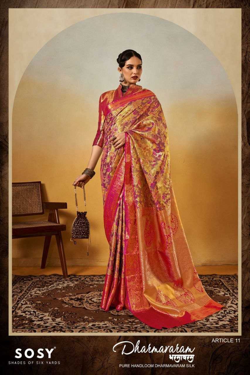 YNF DHARMAVARAM SILK SOSY RIN195 Dharmavaram CLOTHING BRANDS WHOLESALE SAREES MANUFACTURER