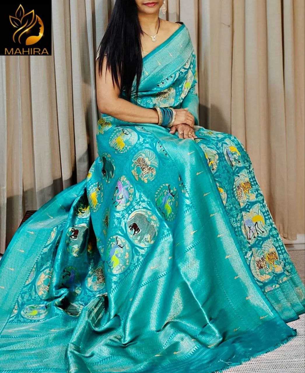 YNF DOLA SILK RIN165 RRI10 SILK SAREES WHOLESALE DOLA SILK ZARI BORDER SILK POCHAMAPALLY PRINTED SILK SAREES MANUFACTURER