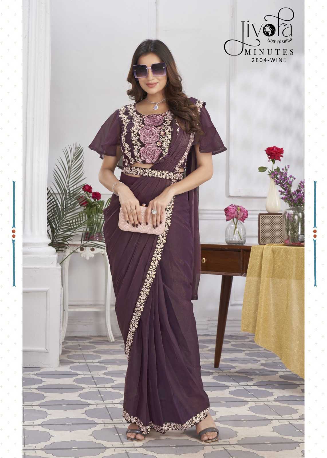YNF GEORGETTE JIVORA RIN195 Minutes CLOTHING BRANDS WHOLESALE SAREES MANUFACTURER