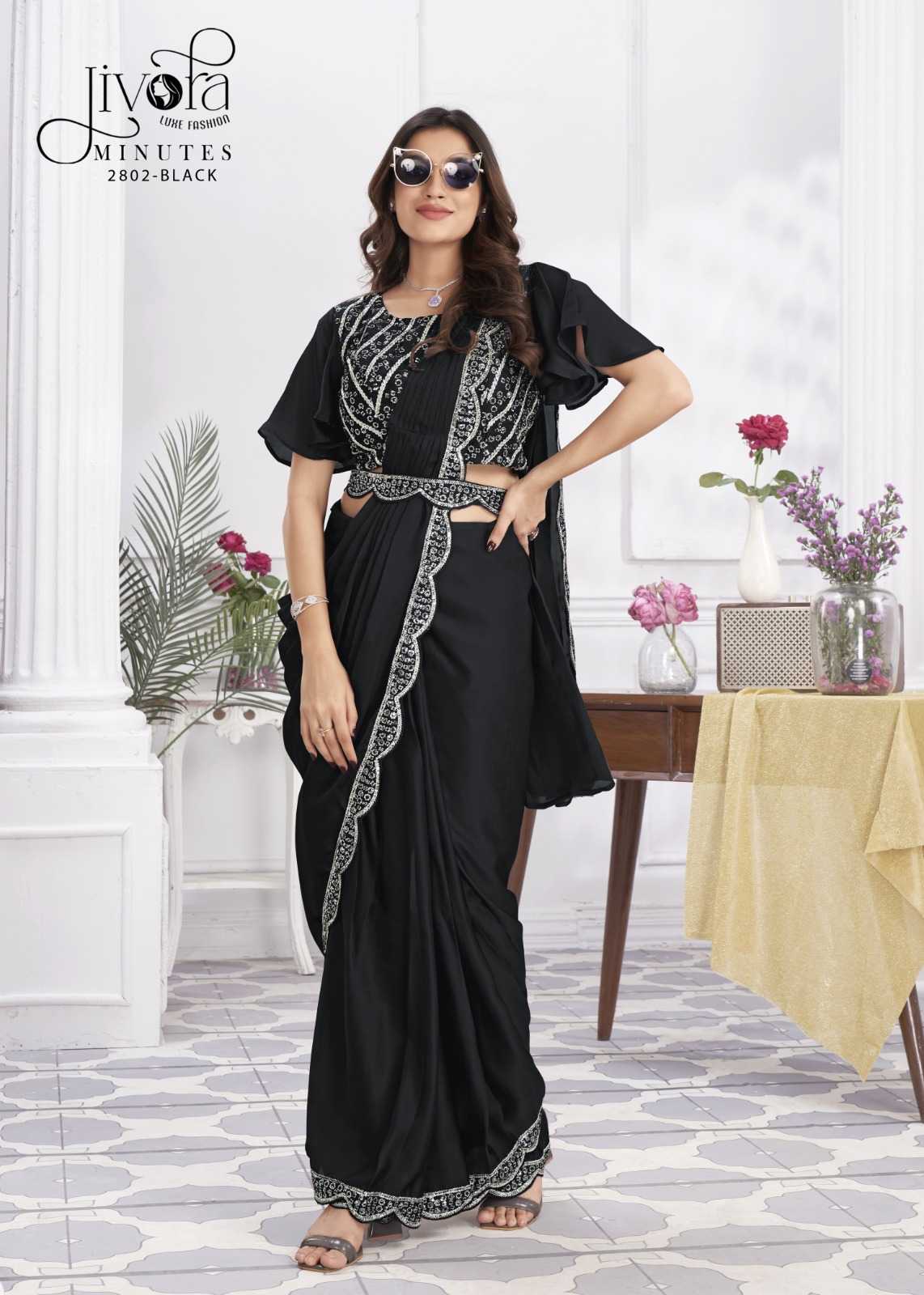 YNF GEORGETTE JIVORA RIN195 Minutes CLOTHING BRANDS WHOLESALE SAREES MANUFACTURER