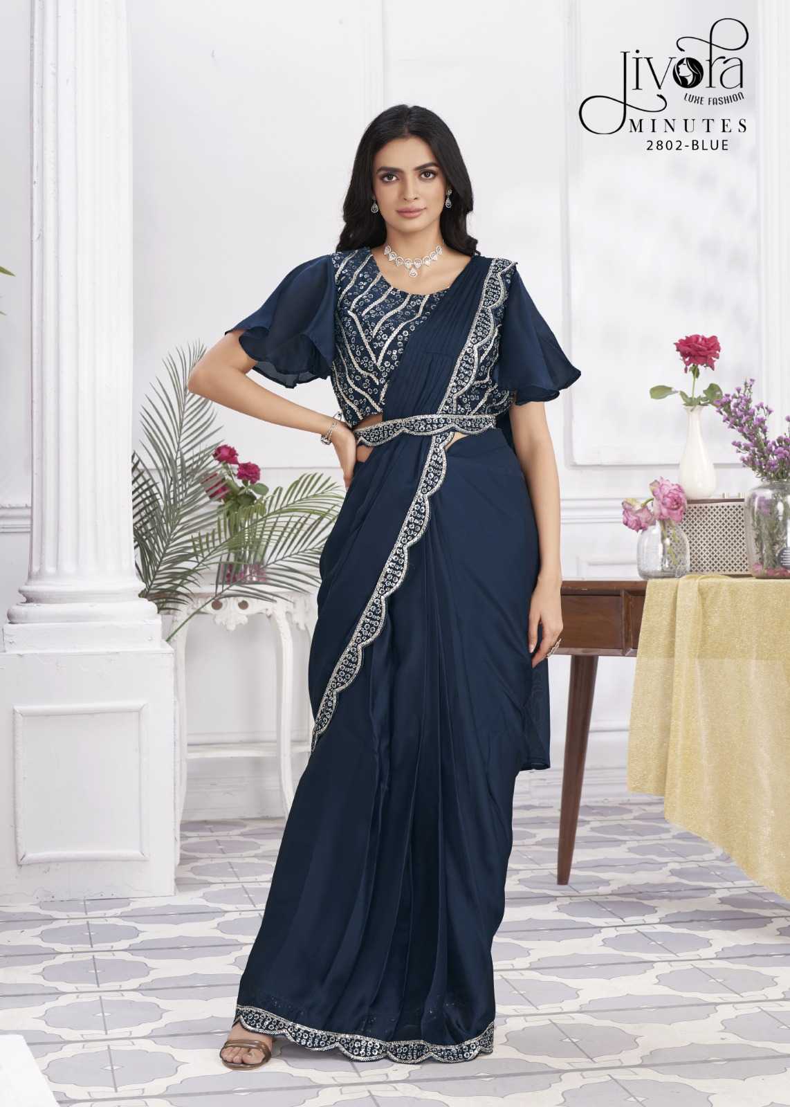 YNF GEORGETTE JIVORA RIN195 Minutes CLOTHING BRANDS WHOLESALE SAREES MANUFACTURER
