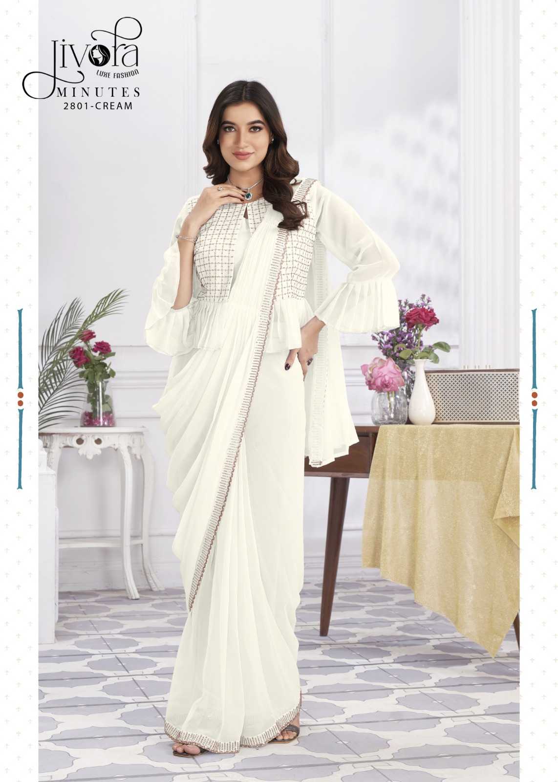 YNF GEORGETTE JIVORA RIN195 Minutes CLOTHING BRANDS WHOLESALE SAREES MANUFACTURER