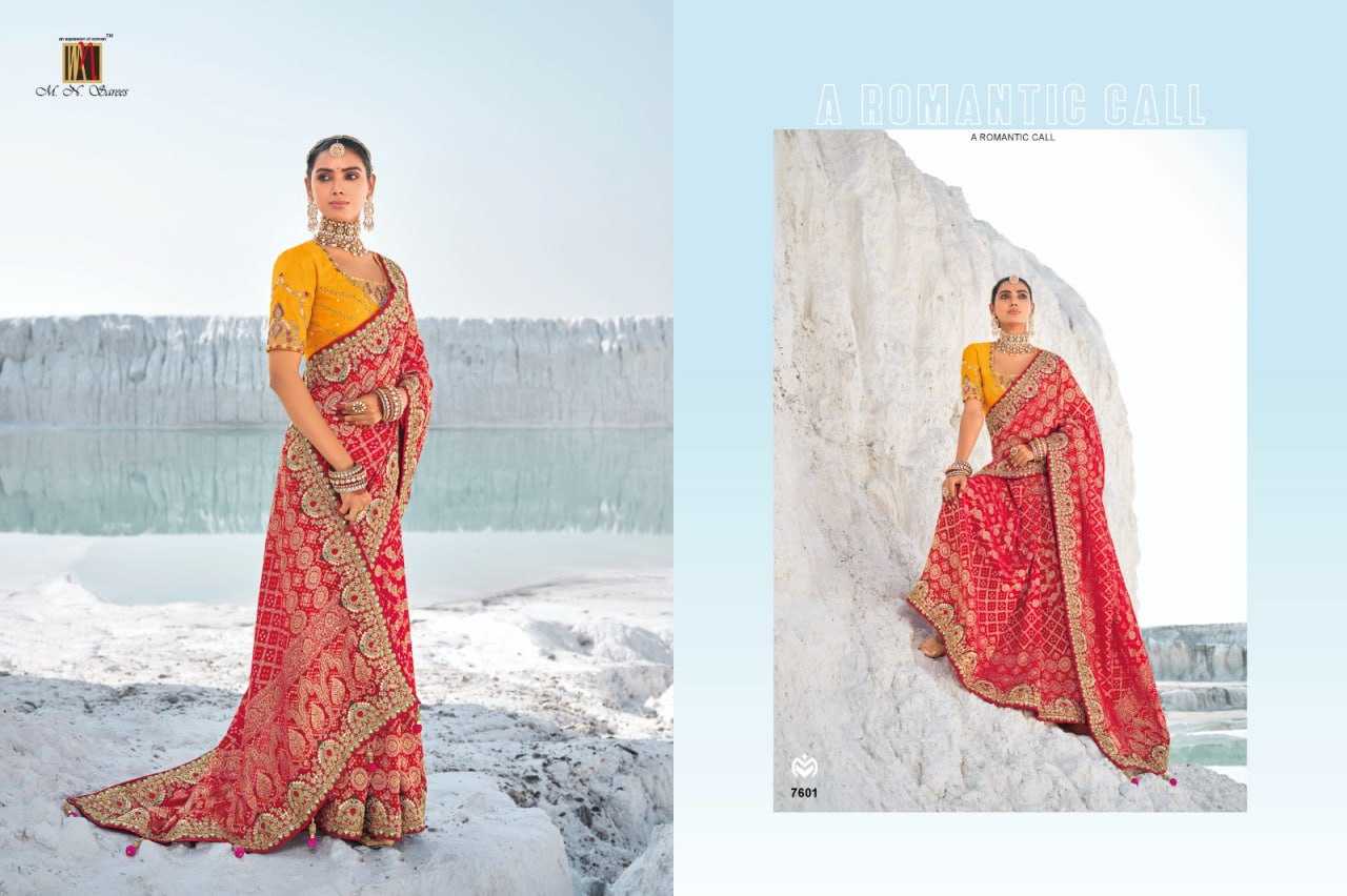 YNF GEORGETTE M.N KESH113 POSHAK VOL -1 CLOTHING BRANDS WHOLESALE SAREES MANUFACTURER