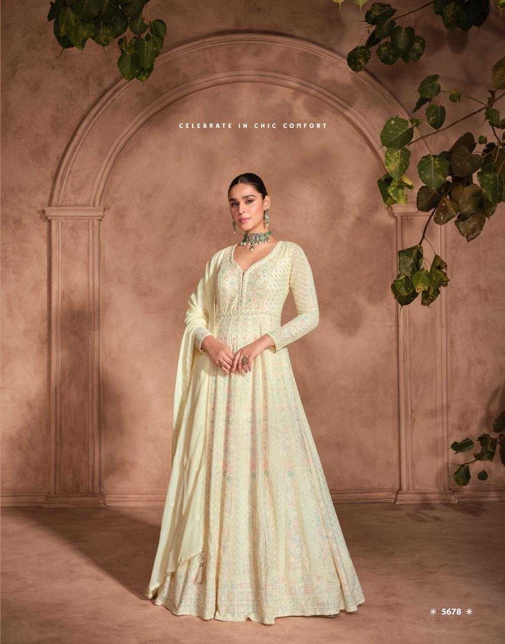 YNF GEORGETTE SAYURI KESH233 IZHAAR CLOTHING BRANDS WHOLESALE GOWNS MANUFACTURER