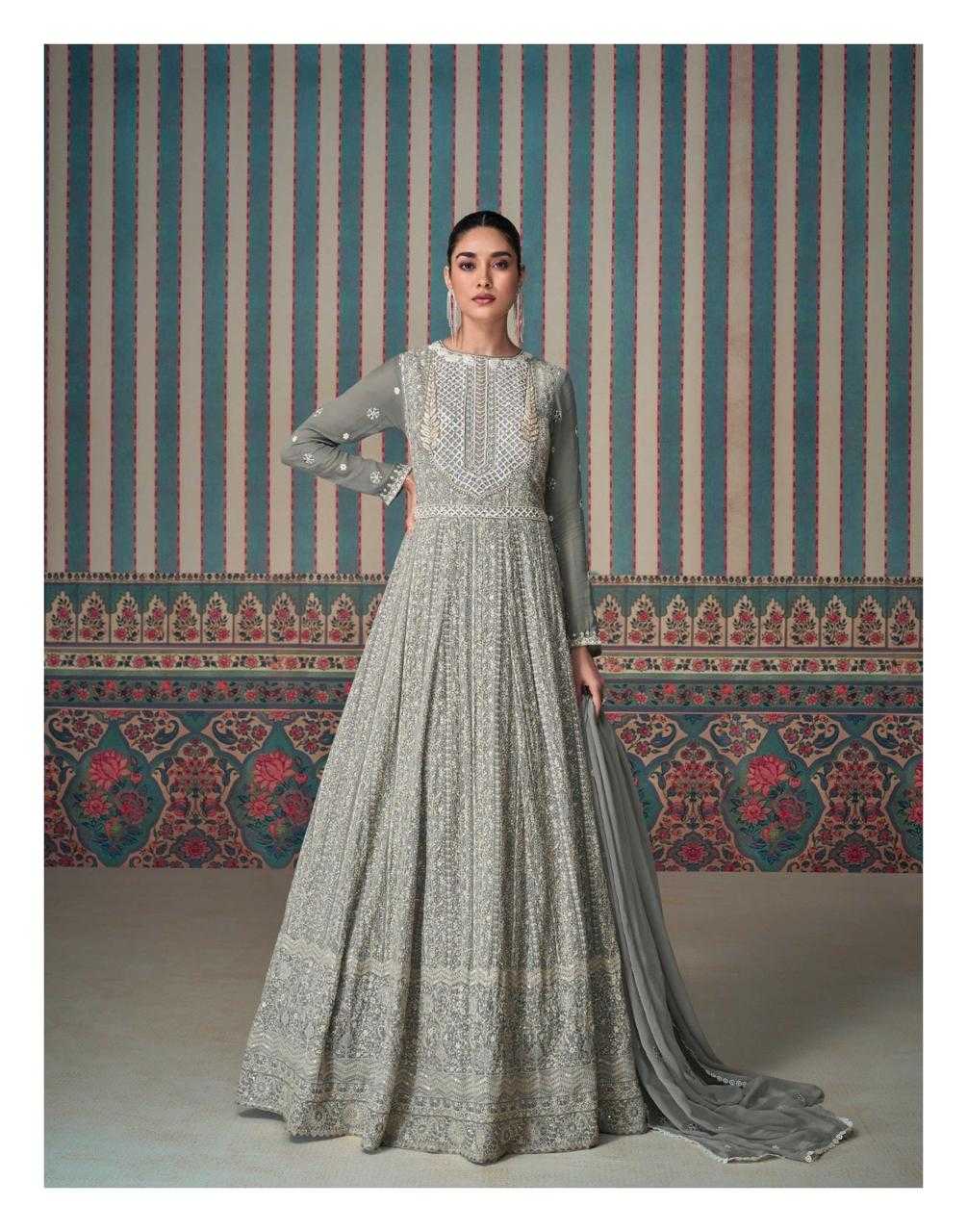 YNF GEORGETTE SAYURI KESH233 ZARINA CLOTHING BRANDS WHOLESALE GOWNS MANUFACTURER