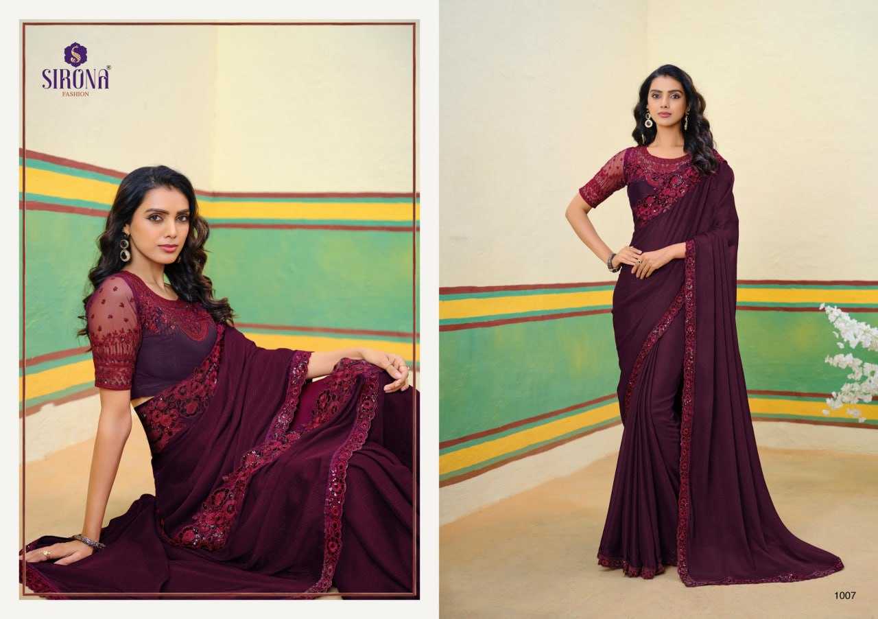 YNF GEORGETTE SIRONA FASHION KESH113 Arisaa CLOTHING BRANDS WHOLESALE SAREES MANUFACTURER