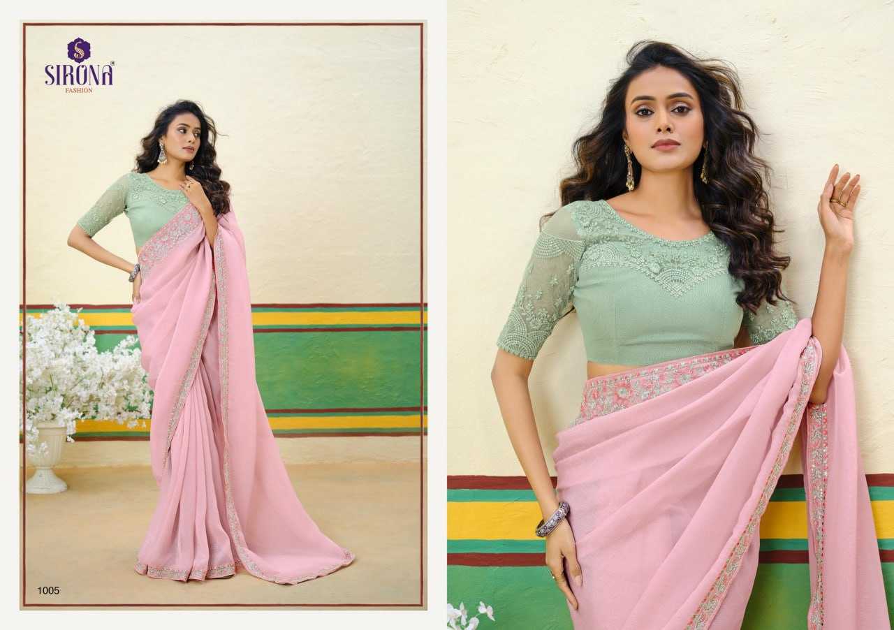 YNF GEORGETTE SIRONA FASHION KESH113 Arisaa CLOTHING BRANDS WHOLESALE SAREES MANUFACTURER