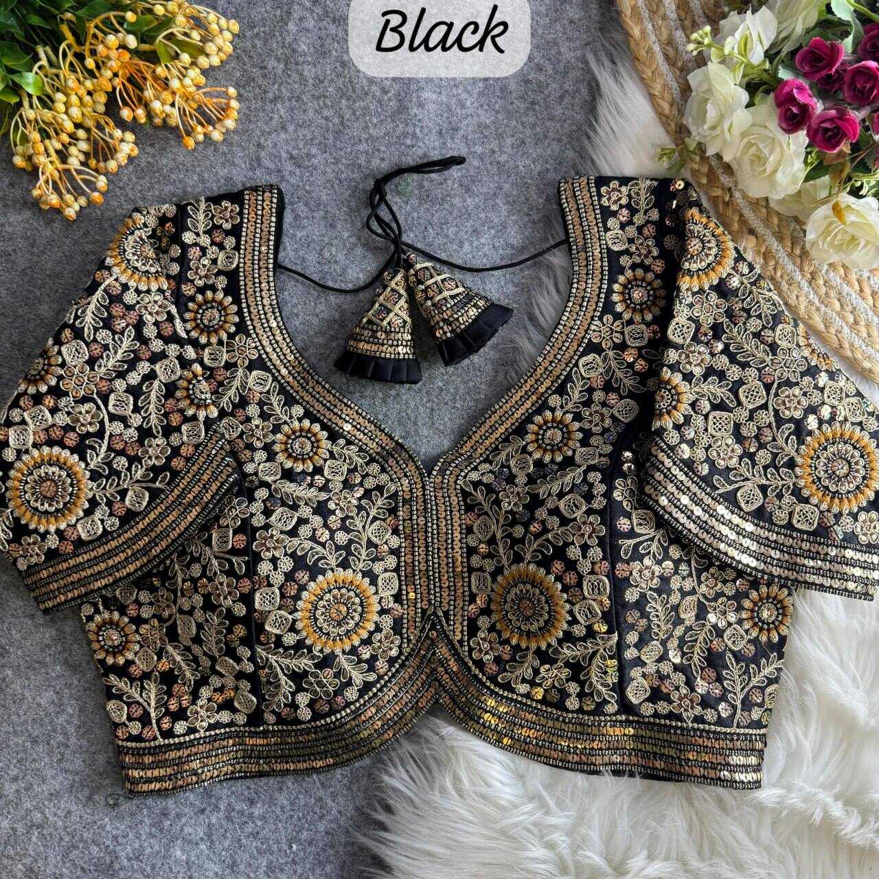 YNF ITALIAN SILK KESH111 RRK37 READYMADE BLOUSE WHOLESALE V-NECK SEQUENCE EMBROIDERY DESIGNER PARTY WEAR FASHION SILK BLOUSE MANUFACTURER