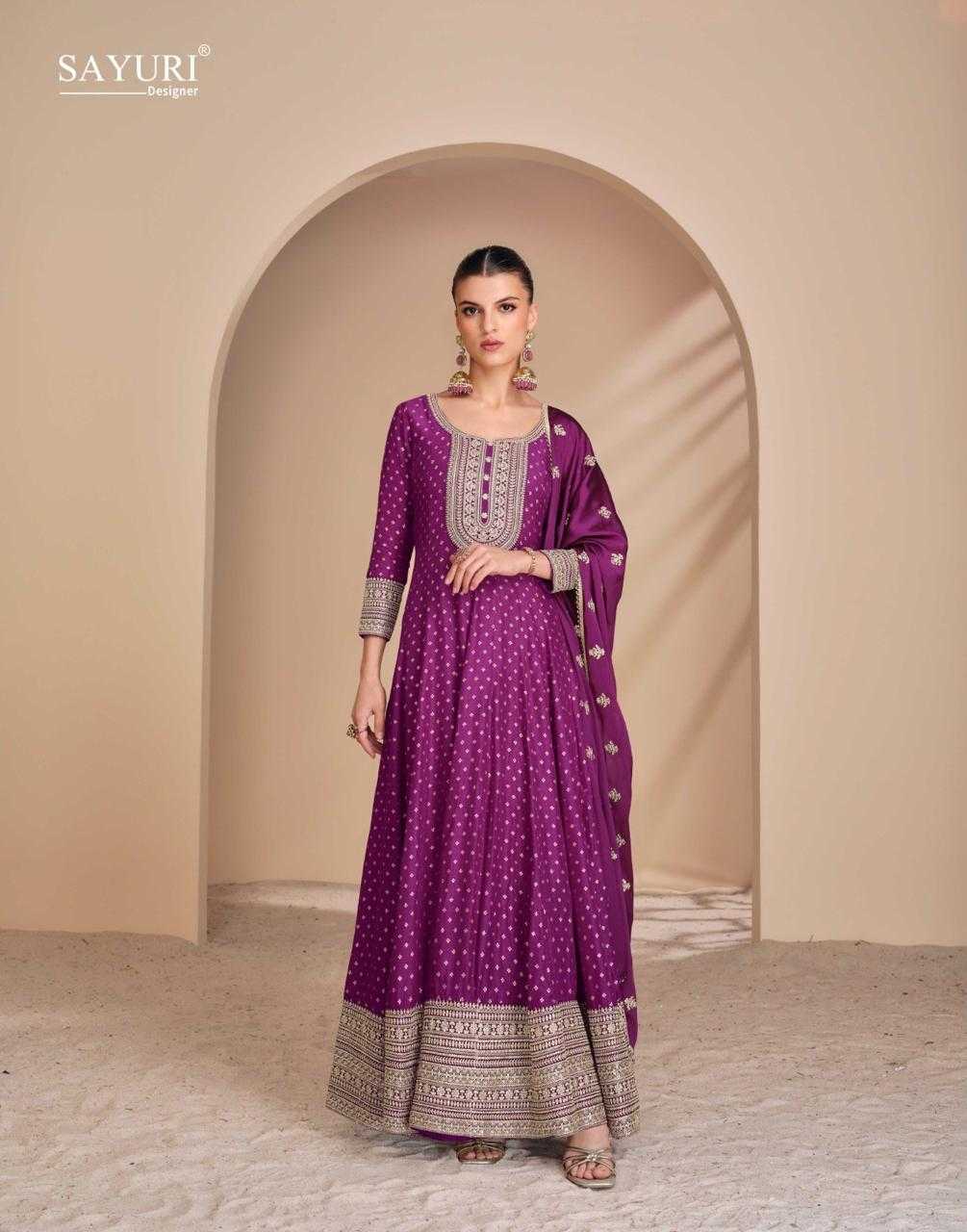 YNF JACQUARD SAYURI KESH233 LEELA CLOTHING BRANDS WHOLESALE GOWN MANUFACTURER