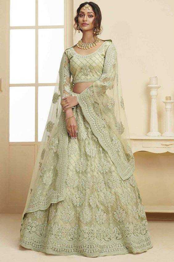 YNF NETRIN156 1063 LEHENHGA WHOLESALE NET WEDDING DESIGNER LEHENGA MANUFACTURER