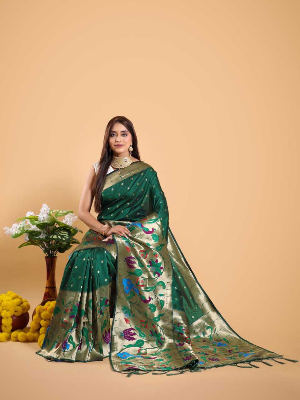 YNF PAITHANI SILK KESH167 Destiny SILK SAREES WHOLESALE PAITHANI SILK KANJIVARAM SILK ZARI BORDER SILK SAREES MANUFACTURER