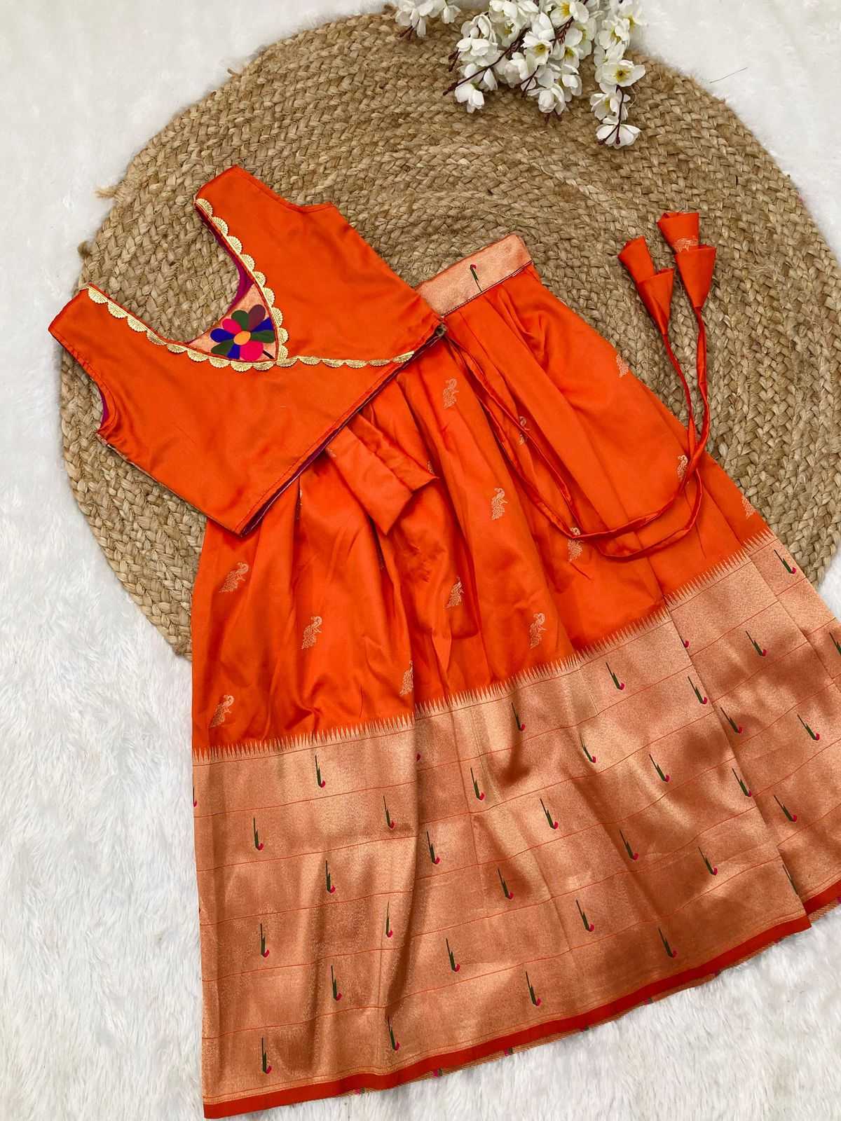 YNF PAITHANI SILK KESH238 RPF01 KIDS WEAR WHOLESALE KIDS LEHENGA TRADITIONAL OUTFITS KIDS LEHENGA FESTIVE WEAR KIDS WEDDING OUTFITS MANUFACTURER