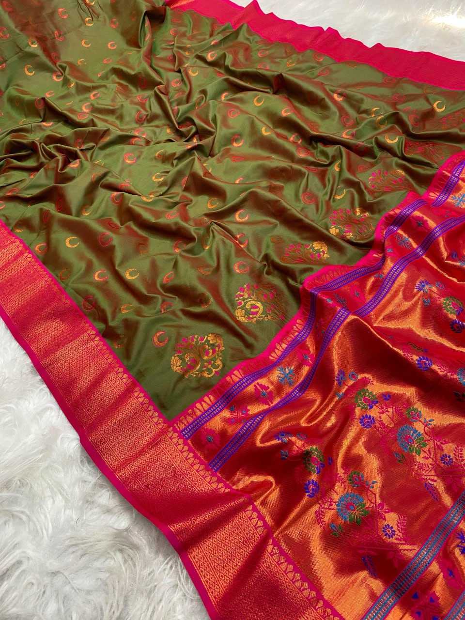 YNF PAITHANI SILK RIN150 Chandrakore Paithani SAREES WHOLESALE FESTIVEL PAITHANI SOFT SILK SAREES MANUFACTURER