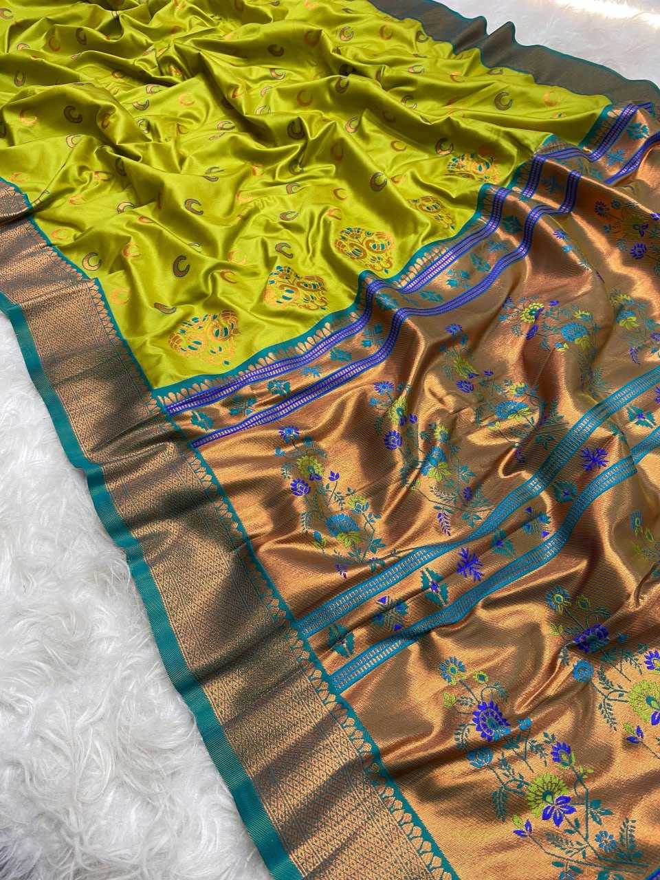 YNF PAITHANI SILK RIN150 Chandrakore Paithani SAREES WHOLESALE FESTIVEL PAITHANI SOFT SILK SAREES MANUFACTURER