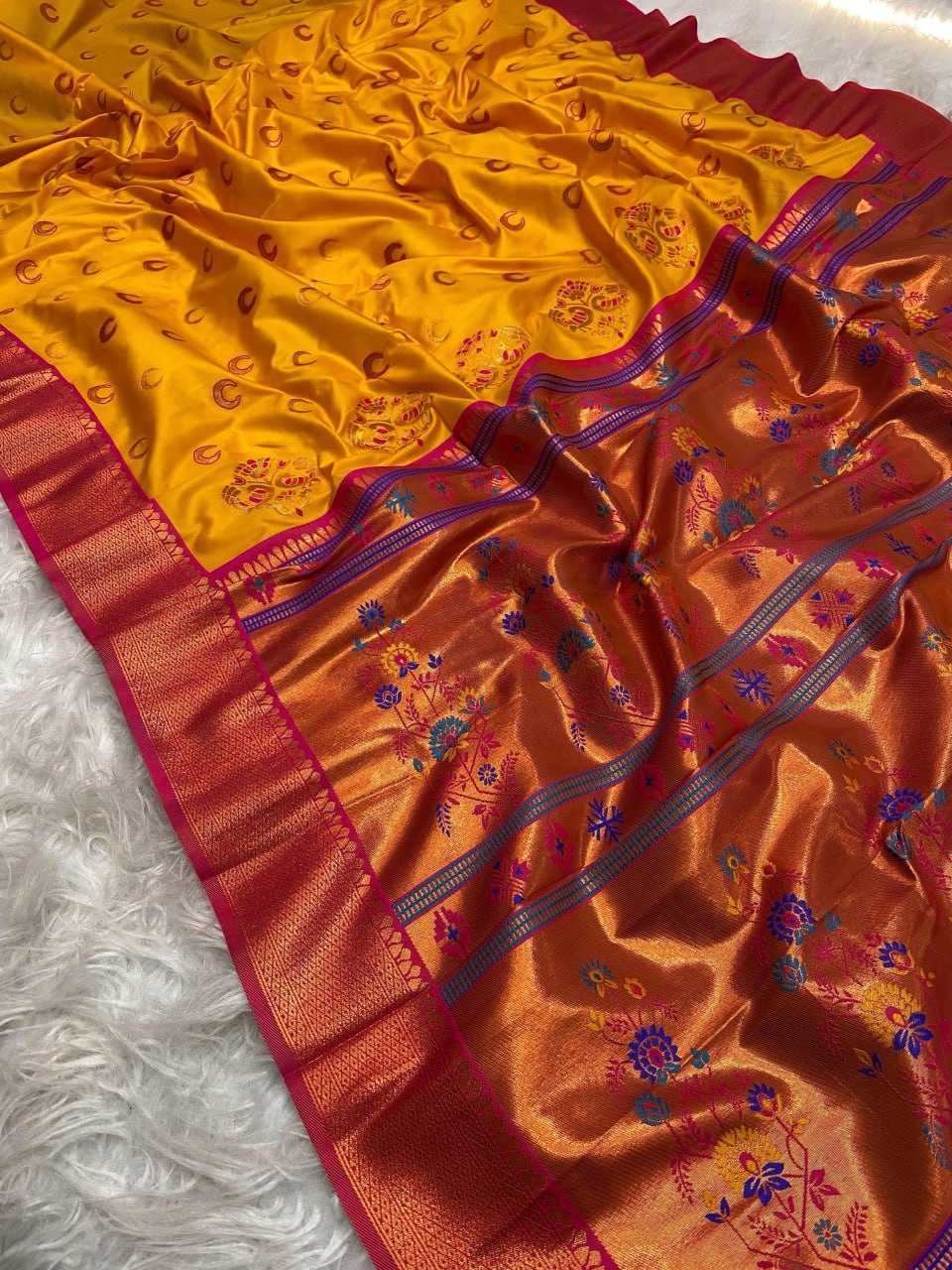 YNF PAITHANI SILK RIN150 Chandrakore Paithani SAREES WHOLESALE FESTIVEL PAITHANI SOFT SILK SAREES MANUFACTURER