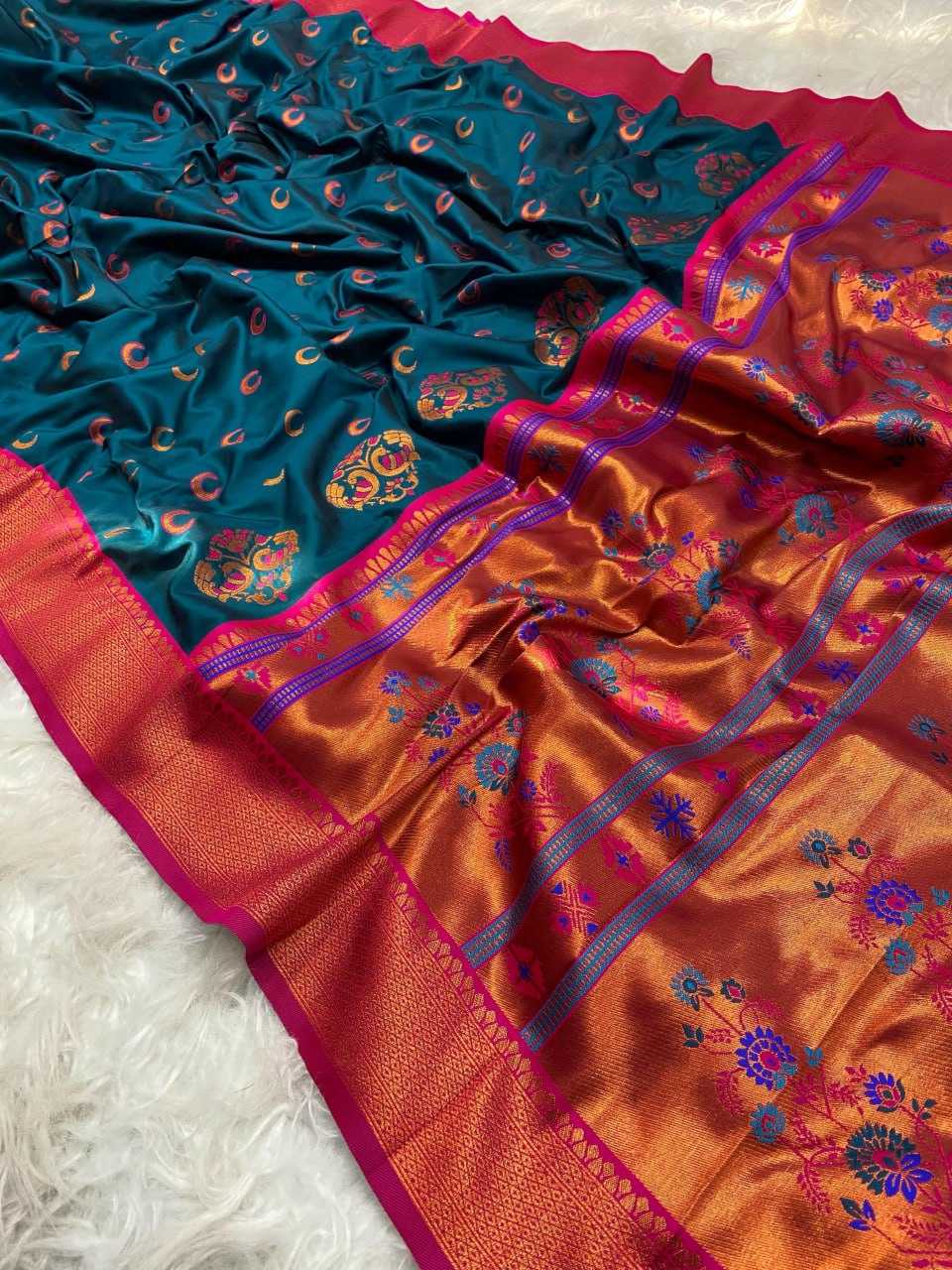 YNF PAITHANI SILK RIN150 Chandrakore Paithani SAREES WHOLESALE FESTIVEL PAITHANI SOFT SILK SAREES MANUFACTURER