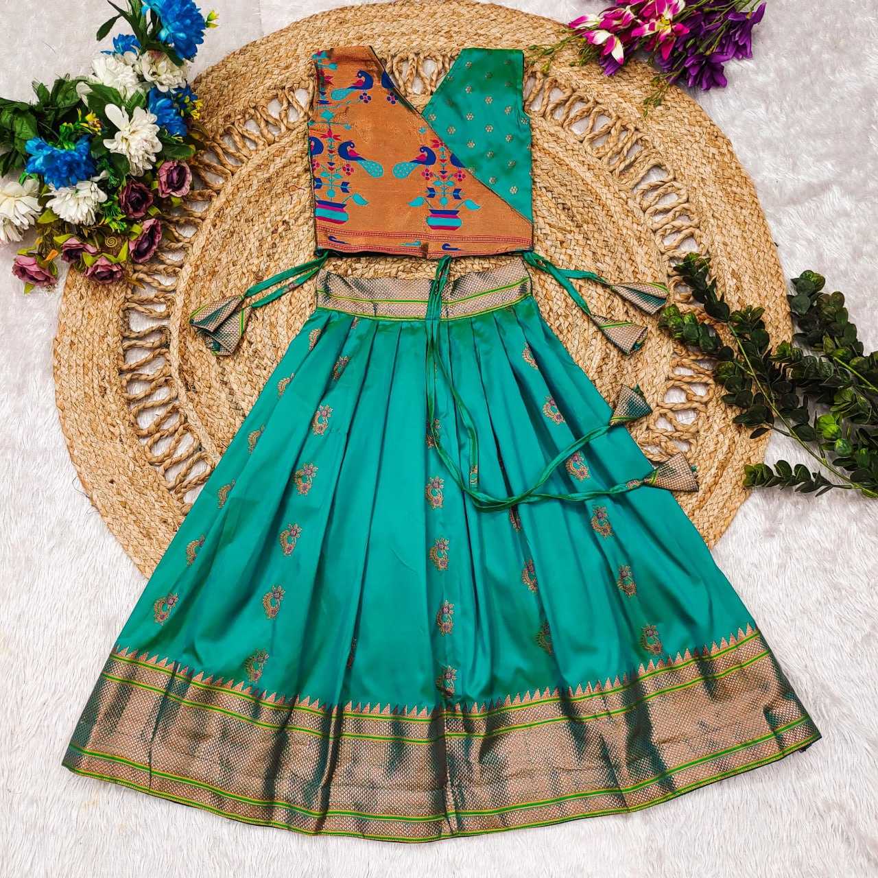 YNF PAITHANI SILK RIN192 8046 KIDS WEAR WHOLESALE KIDS LEHENGA CHOLI BABY GIRL LEHENGA KIDS WEAR MANUFACTURER