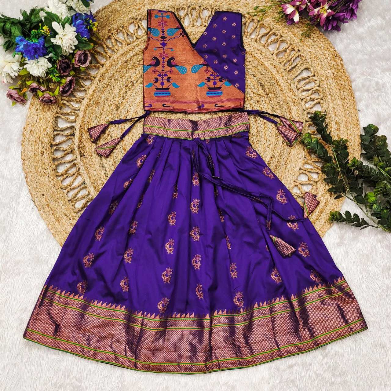 YNF PAITHANI SILK RIN192 8046 KIDS WEAR WHOLESALE KIDS LEHENGA CHOLI BABY GIRL LEHENGA KIDS WEAR MANUFACTURER