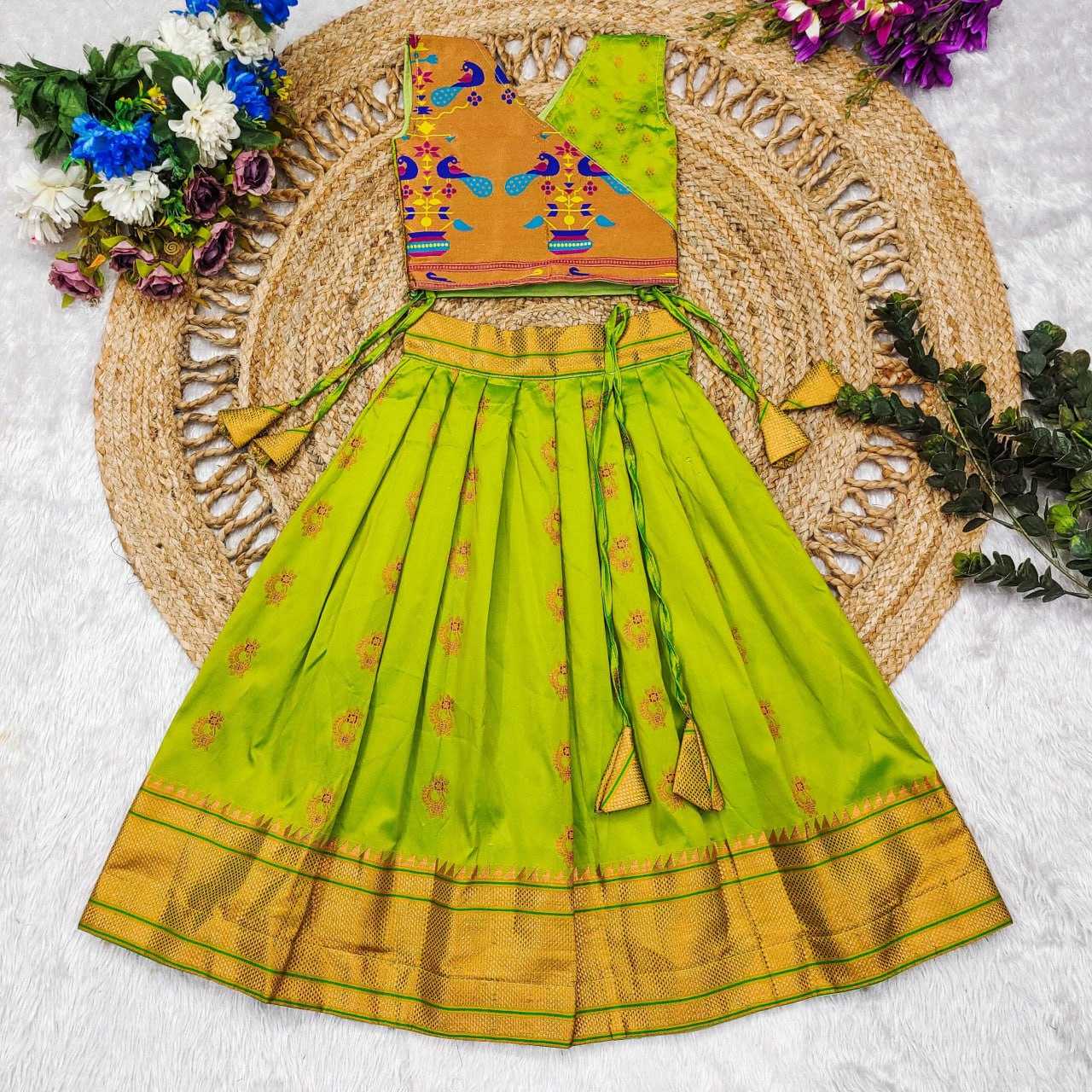 YNF PAITHANI SILK RIN192 8046 KIDS WEAR WHOLESALE KIDS LEHENGA CHOLI BABY GIRL LEHENGA KIDS WEAR MANUFACTURER