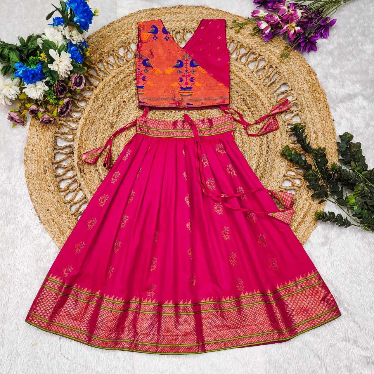 YNF PAITHANI SILK RIN192 8046 KIDS WEAR WHOLESALE KIDS LEHENGA CHOLI BABY GIRL LEHENGA KIDS WEAR MANUFACTURER