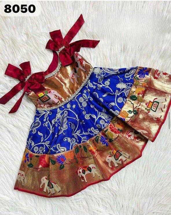 YNF PAITHANI SILK RIN192 8050 KIDS WEAR WHOLESALE KIDS FROCKS KIDS ETHIC WEAR KIDS FESTIVE WEAR KIDS KIDS PARTY WEAR ETHNIC MANUFACTURER