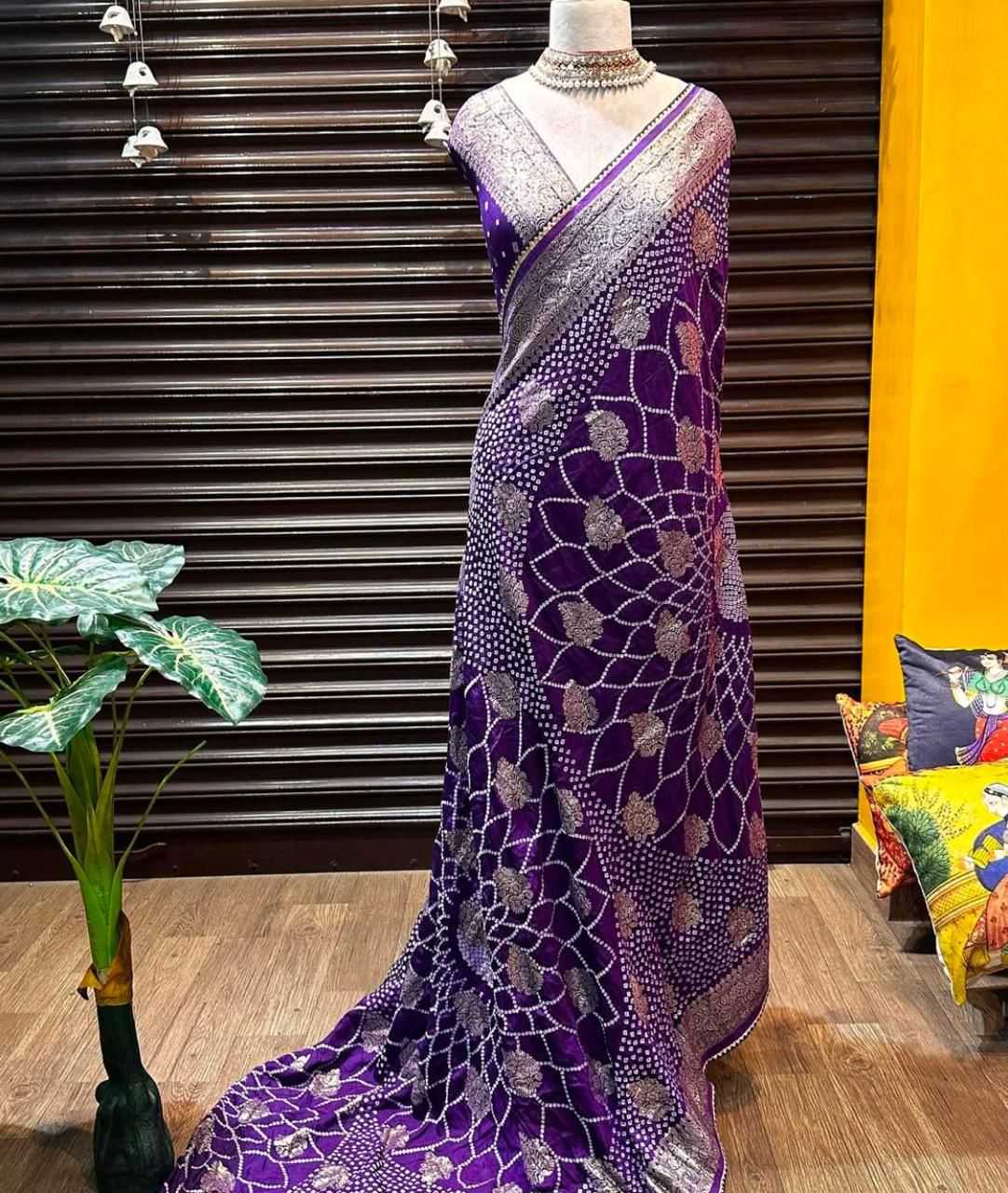 YNF PREMIUM SILK KESH101 ANT139 SILK SAREE WHOLESALE BANDHANI LADIES LACE SILK SAREE MANUFACTURER