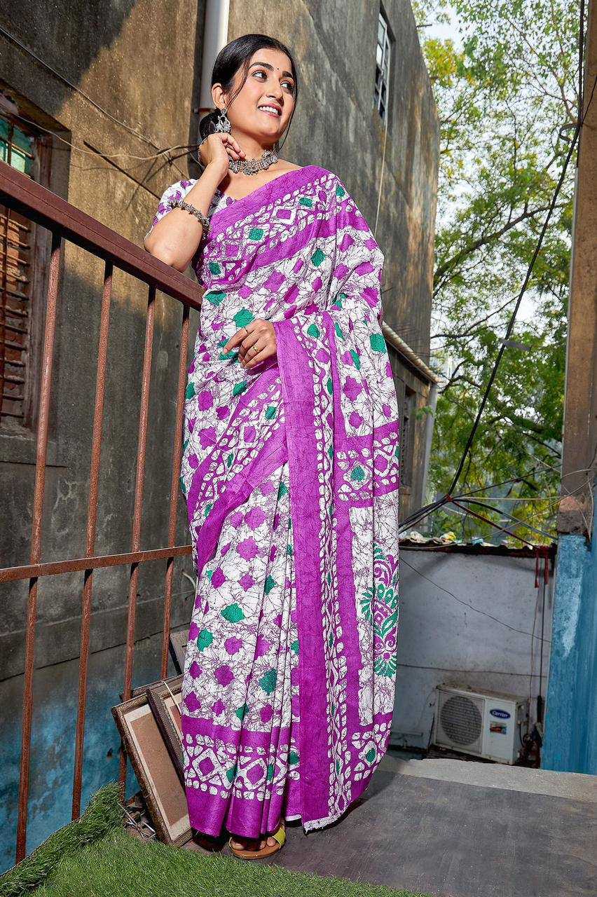 YNF PURE COTTON KESH244  IKKAT FUNDA SAREES WHOLESALE BLOCK PRINTED COTTON LADIES OFFICE WEAR SAREES MANUFACTURER