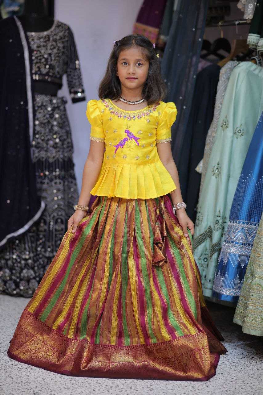 YNF PURE SILK RIN161 RPVR22 KIDS WEAR WHOLESALE KIDS LEHENGA KIDS TRADITIONAL OUTFITS KIDS LEHENGA CHOLI KIDS FESTIVE WEAR KIDS WEDDING OUTFITS MANUFACTURER